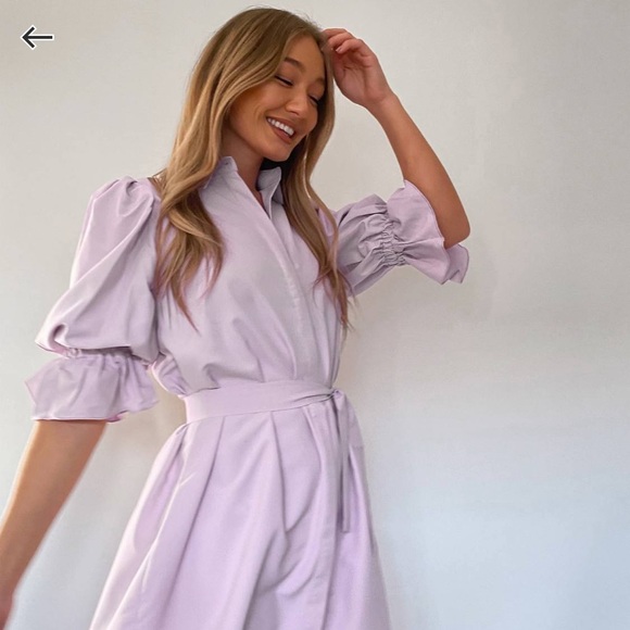 Missguided Dresses & Skirts - ASOS Missguided puff sleeved belted shirt dress